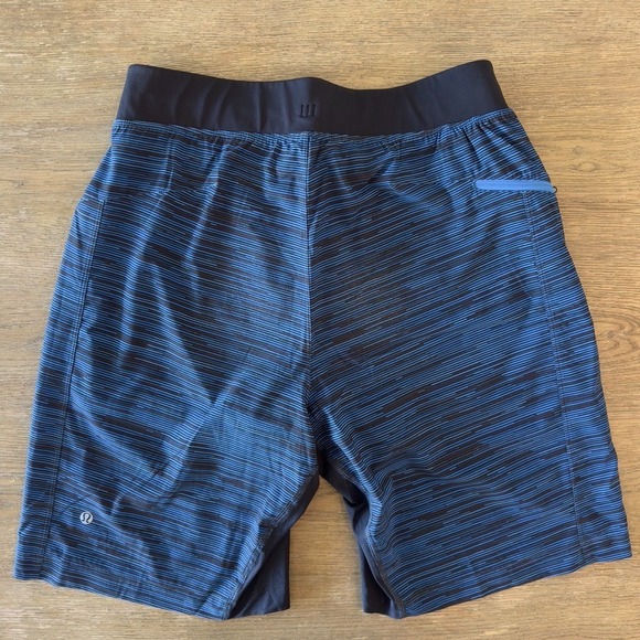 Lululemon T.H.E. (Train Hard Everyday) Lined Gym Short-9" Inseam-Blue Combo-Med - Picture 13 of 16